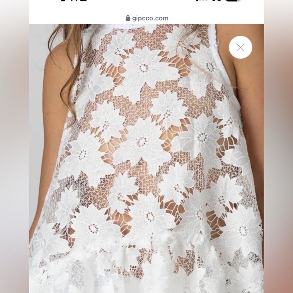 Elegant White Lace Vest